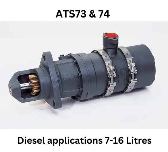 Diesel application for ATS73, suitable for engines ranging from 07 to 16 litres, specifically for models ATST7 and 74